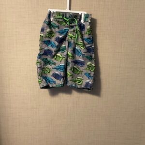 Gymboree Kids Swim Trunks - Blue and Green Fish Print